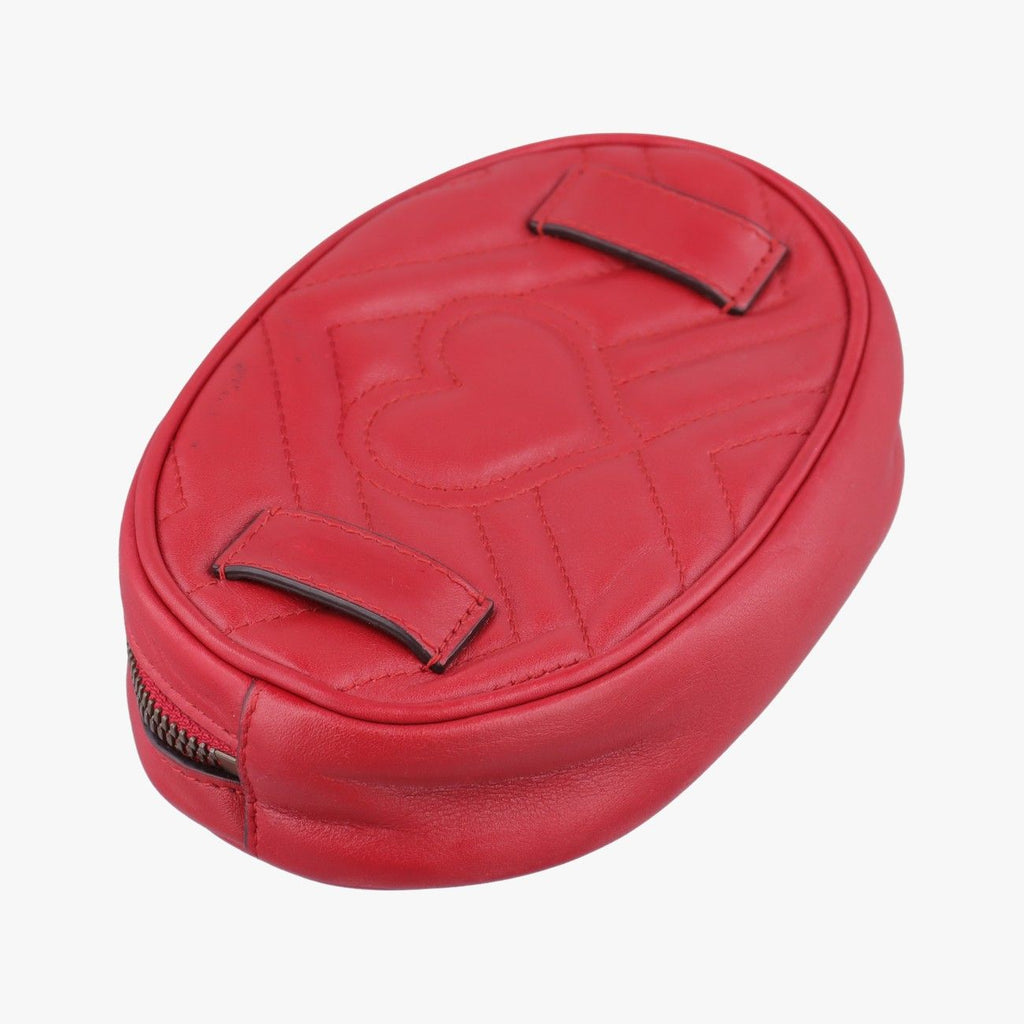 Gucci GG Marmont Red Leather Handbag — view 7