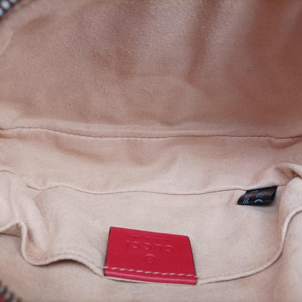 Gucci GG Marmont Red Leather Handbag — view 9