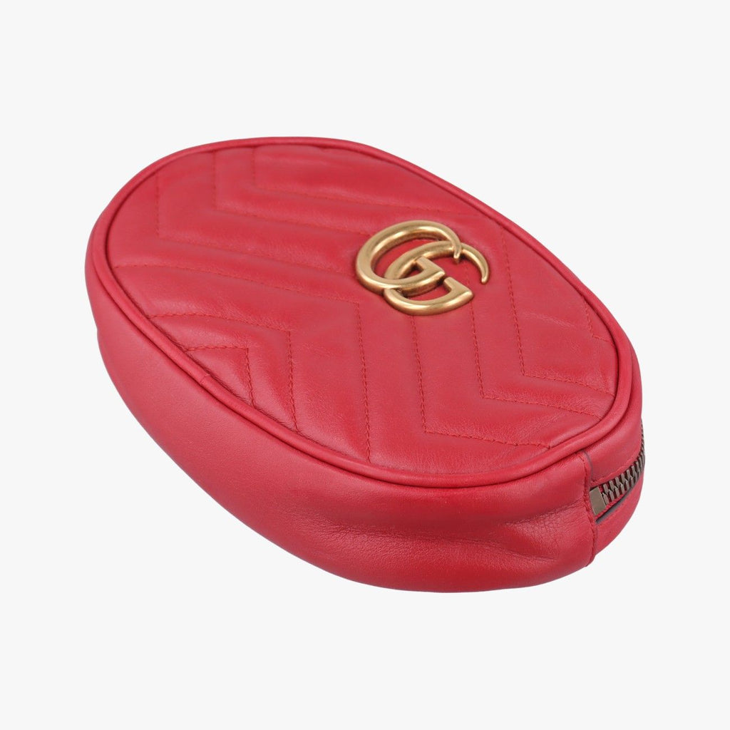 Gucci GG Marmont Red Leather Handbag — view 4