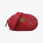 Gucci GG Marmont Red Leather Handbag