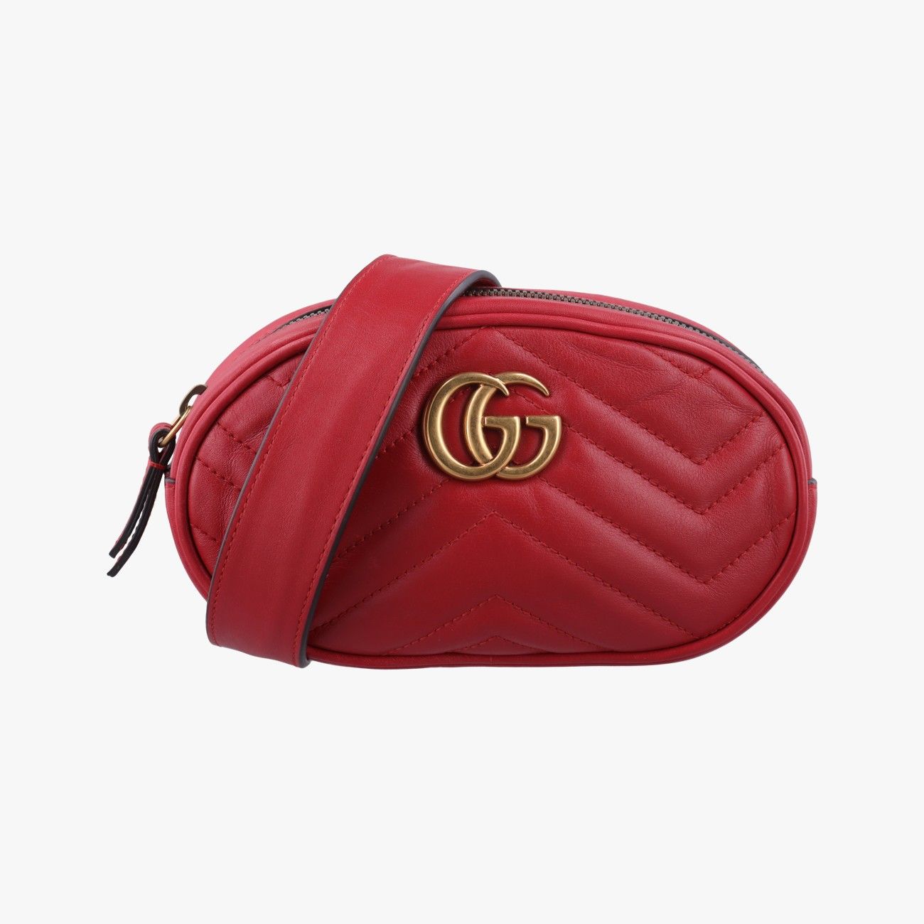 Gucci GG Marmont Red Leather Handbag