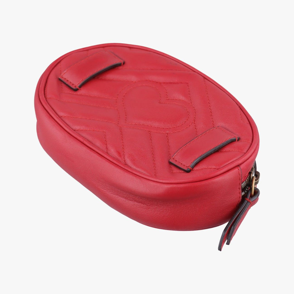 Gucci GG Marmont Red Leather Handbag — view 6