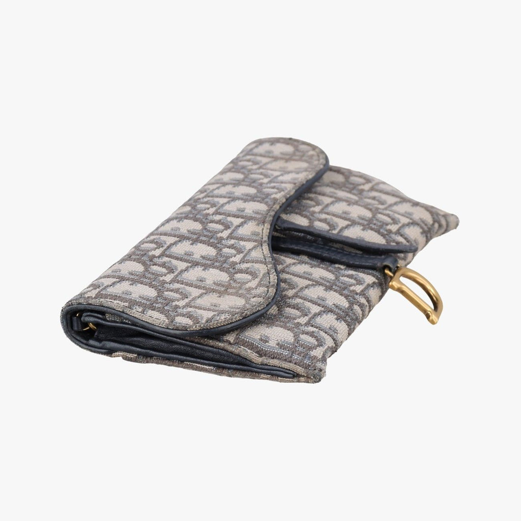 Dior Saddle Navy Gray Jacquard Shoulder — view 5