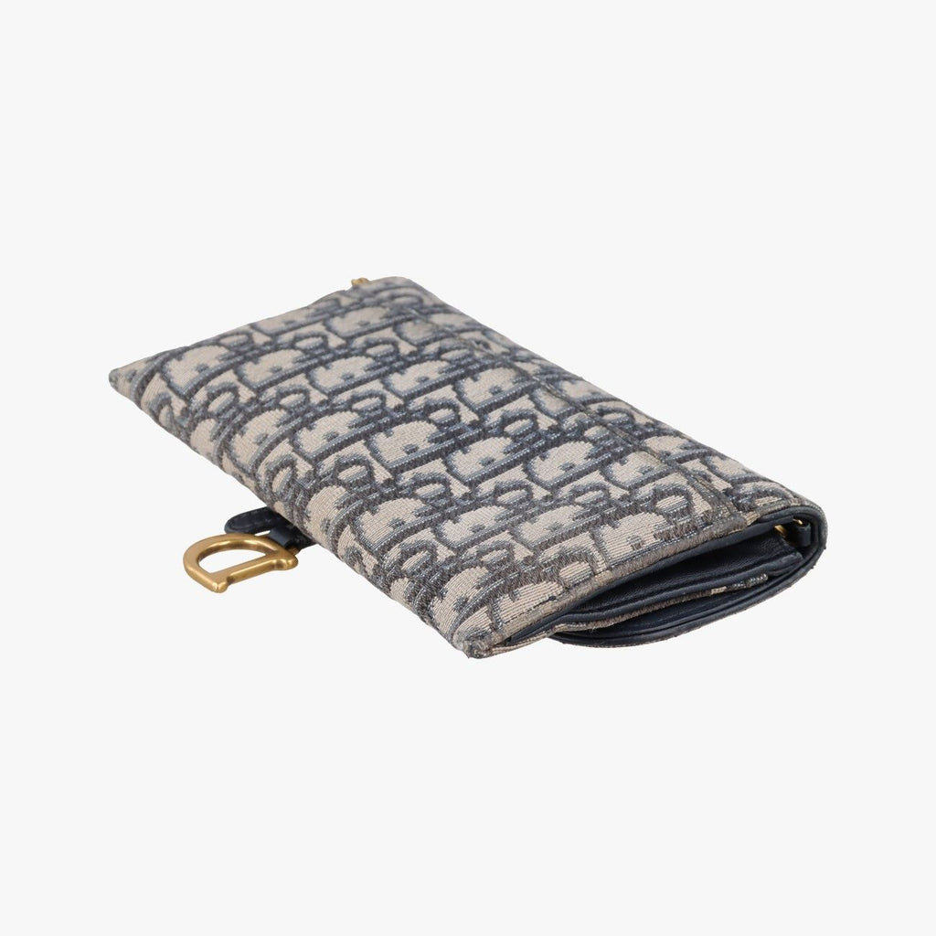 Dior Saddle Navy Gray Jacquard Shoulder — view 6