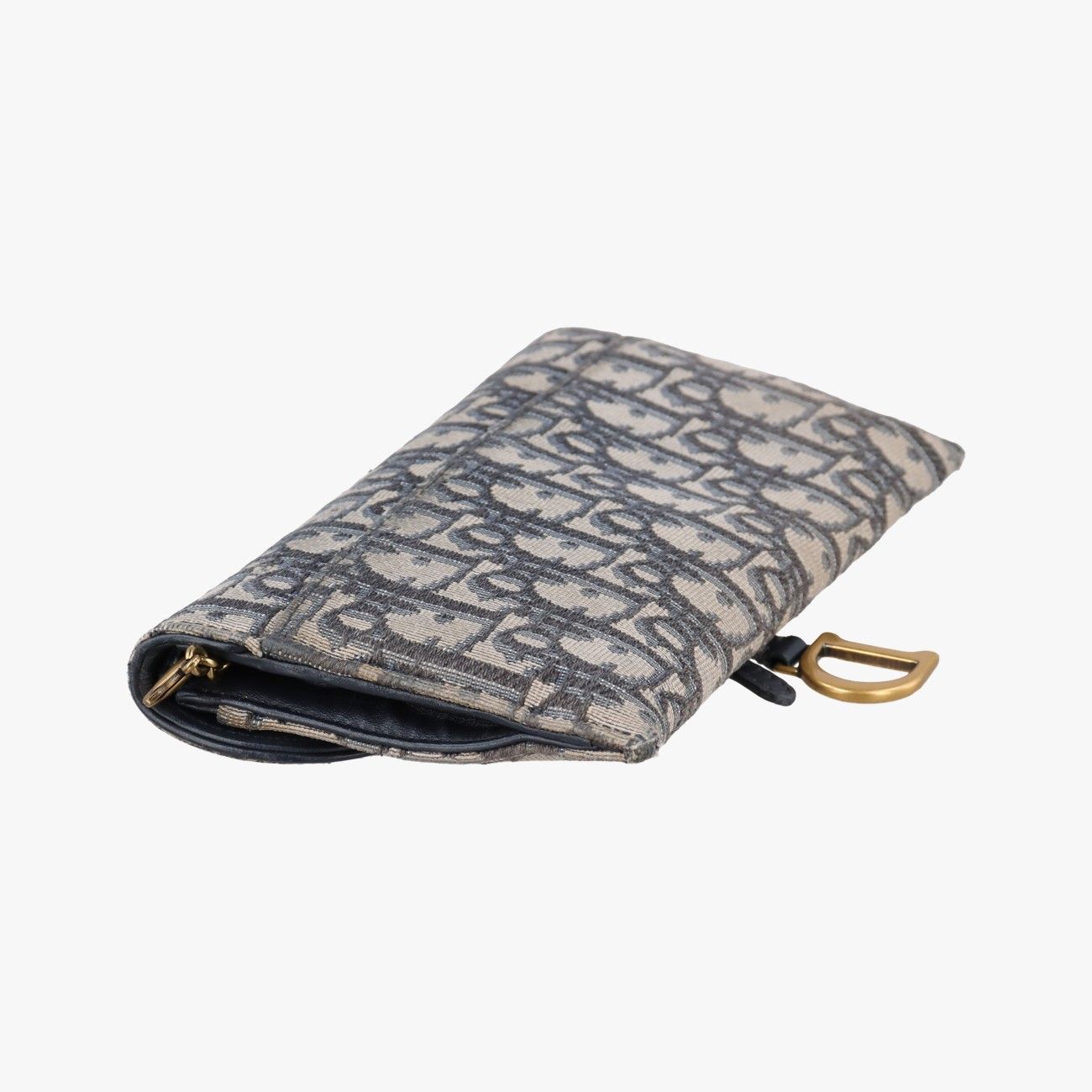 Dior Saddle Navy Gray Jacquard Shoulder — view 7