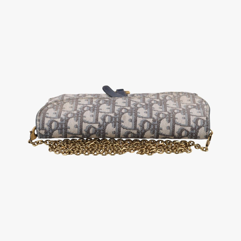 Dior Saddle Navy Gray Jacquard Shoulder — view 8