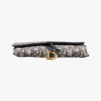 Dior Saddle Navy Gray Jacquard Shoulder — view 3