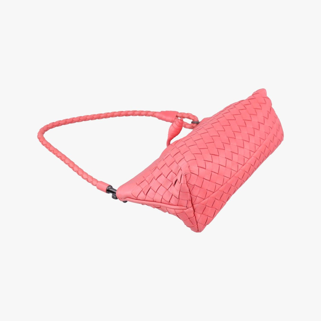 Bottega Veneta Intrecciato Pink Lambskin Handbag — view 5