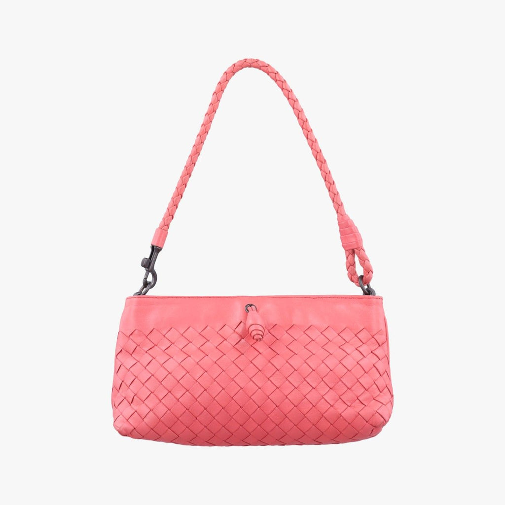 Bottega Veneta Intrecciato Pink Lambskin Handbag