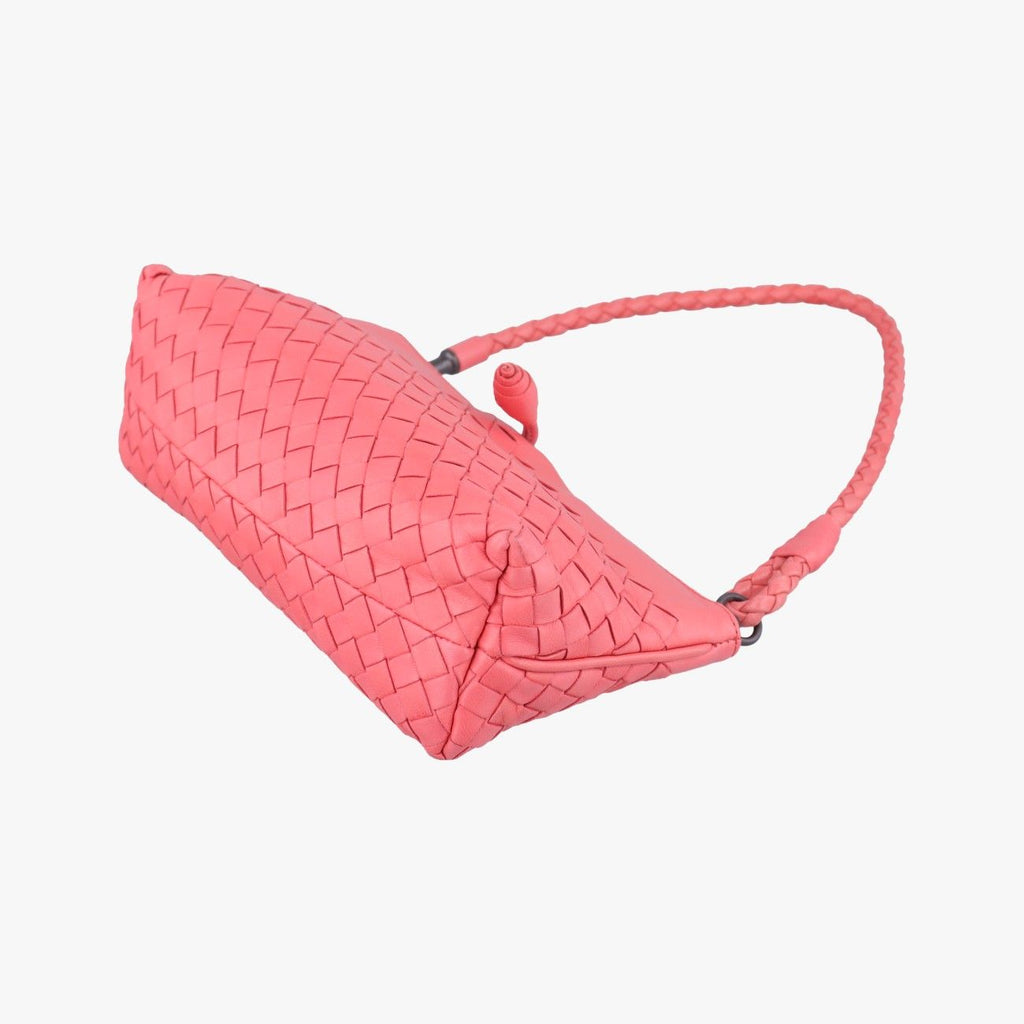 Bottega Veneta Intrecciato Pink Lambskin Handbag — view 4