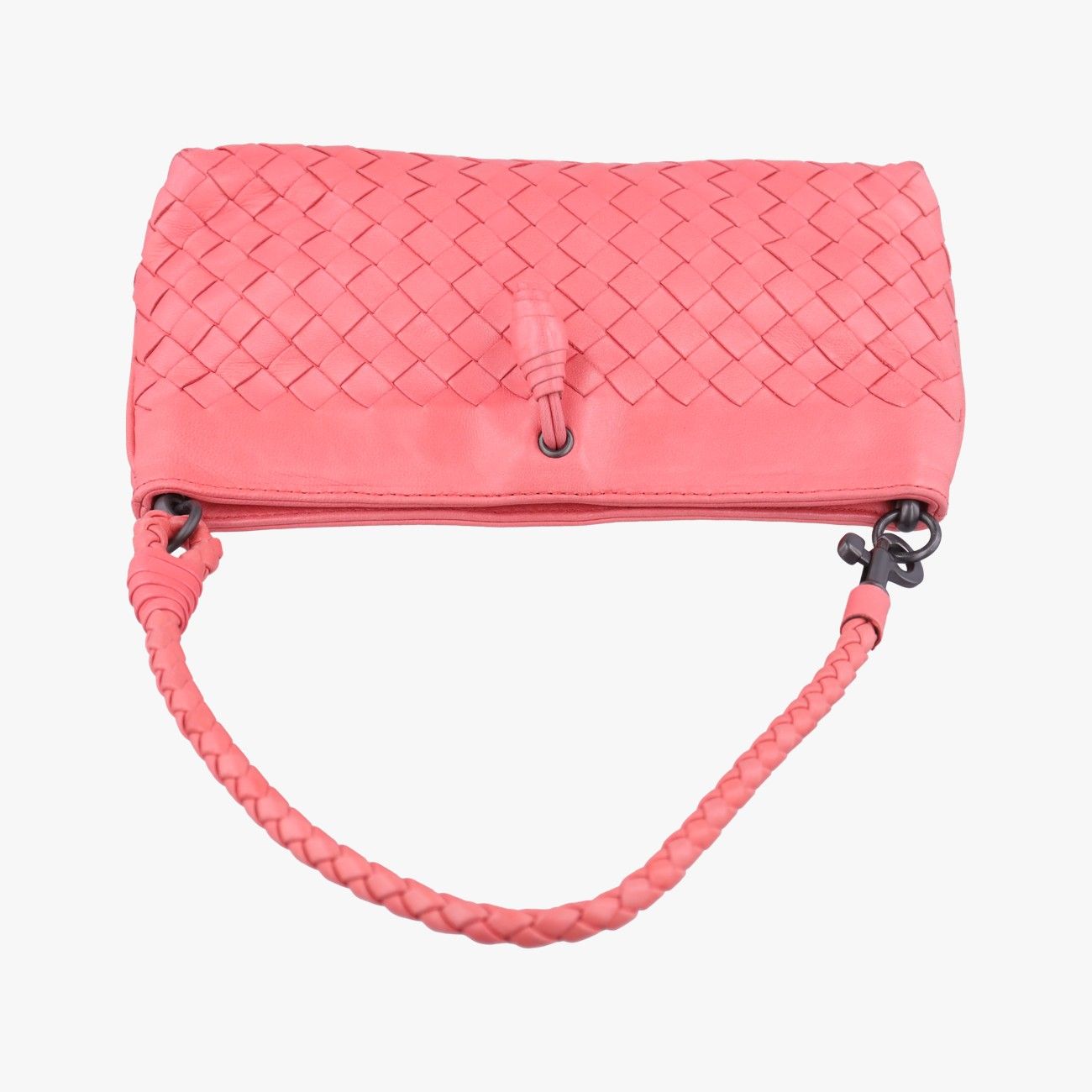 Bottega Veneta Intrecciato Pink Lambskin Handbag — view 8