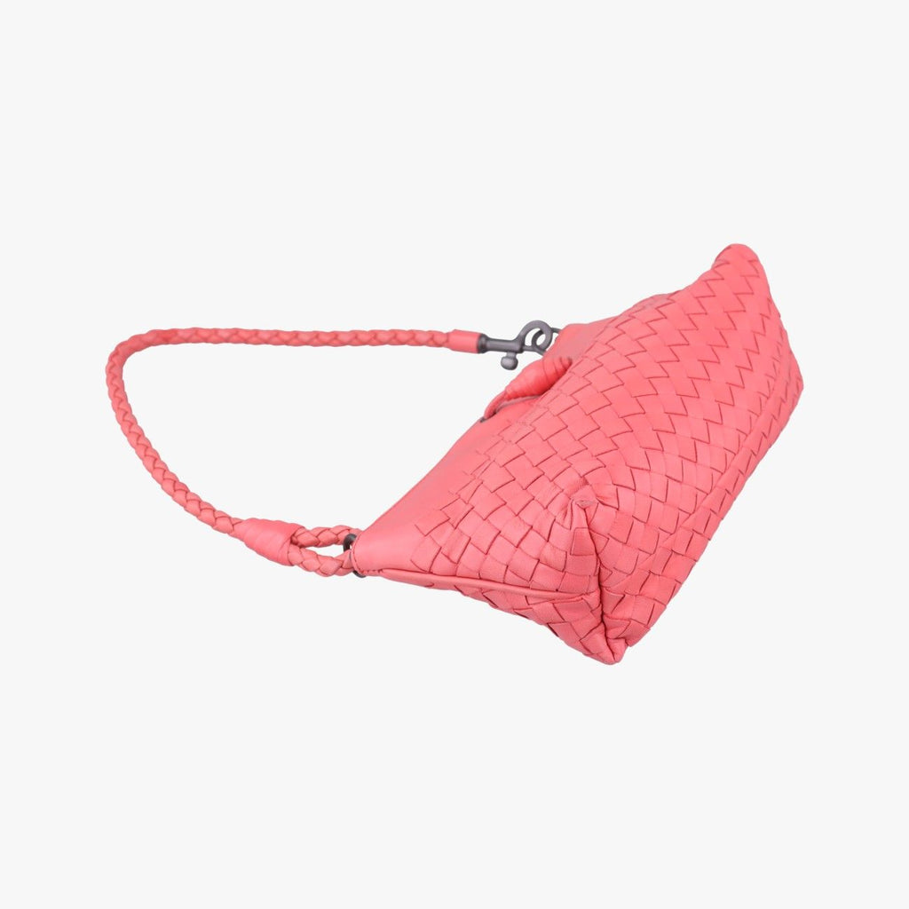 Bottega Veneta Intrecciato Pink Lambskin Handbag — view 7