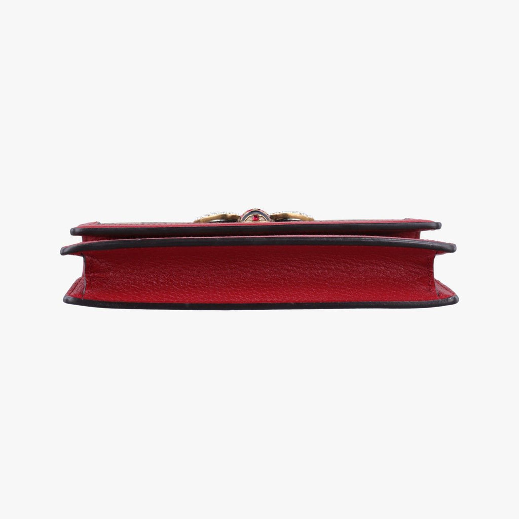 Gucci Queen Magarette Beige Red Multi Canvas Leather Shoulder — view 3