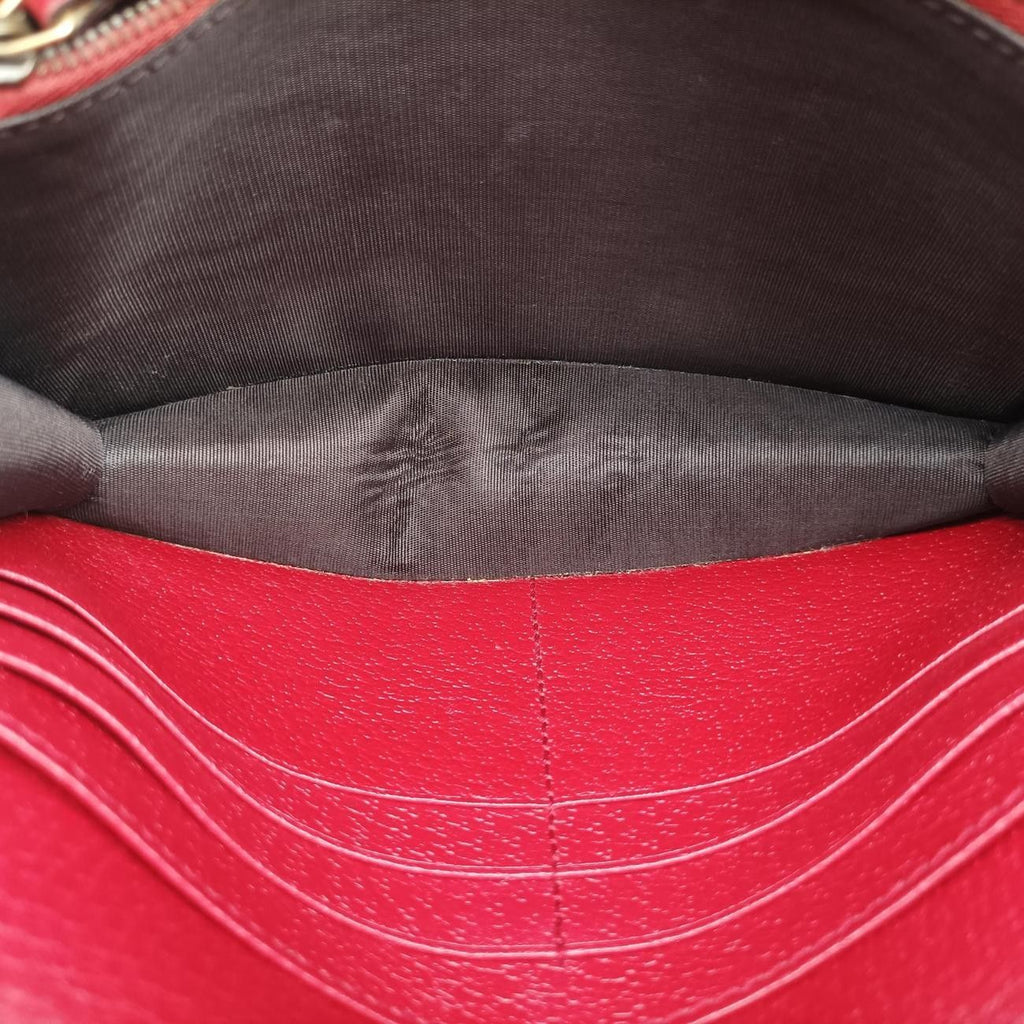 Gucci Queen Magarette Beige Red Multi Canvas Leather Shoulder — view 9