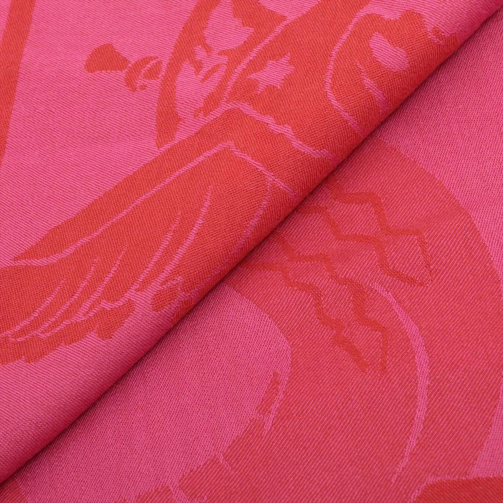 Hermes Tag Cheval Large Fringe Pink Scarf Shawl — view 2