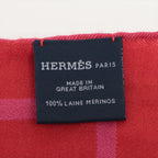 Hermes Tag Cheval Large Fringe Pink Scarf Shawl — view 3