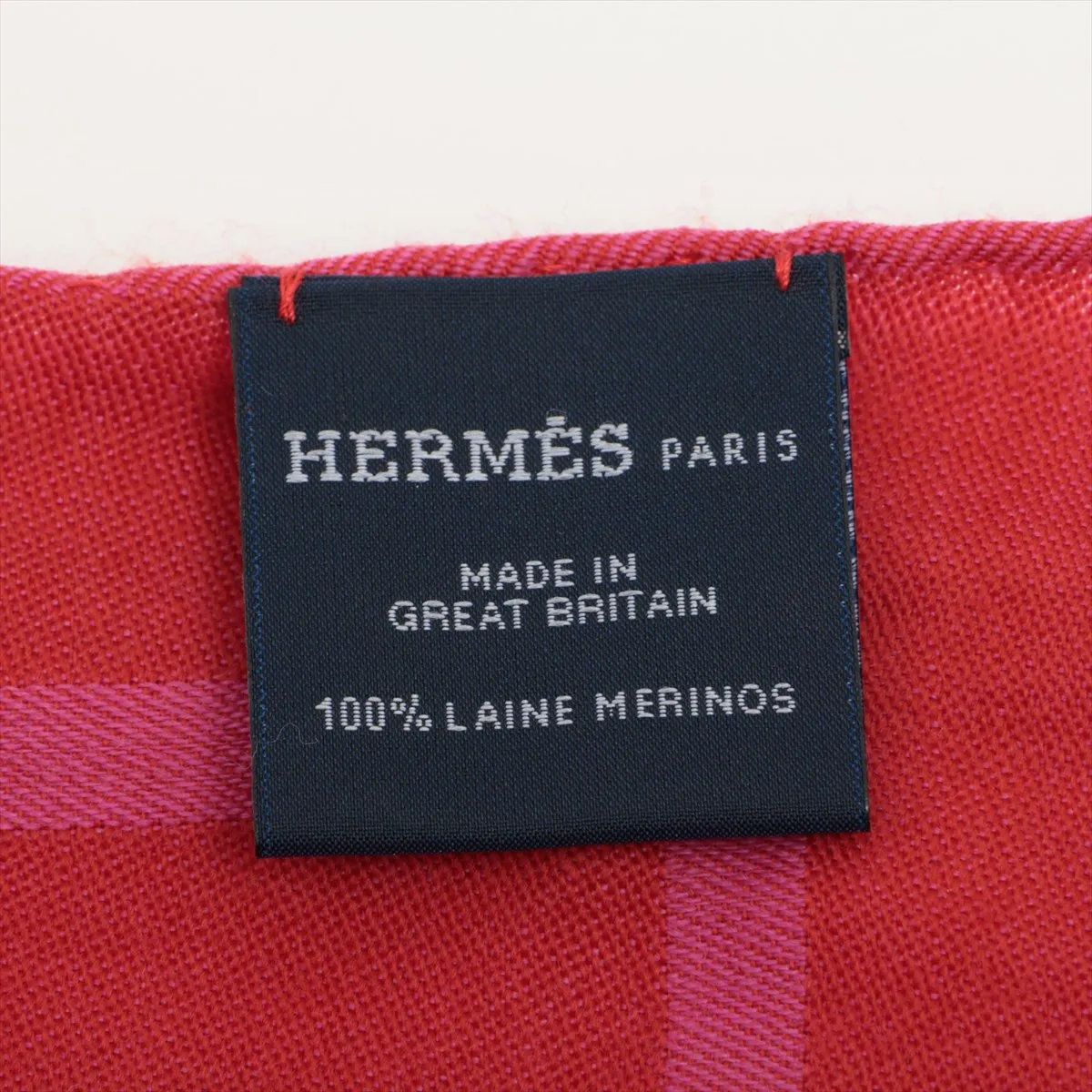 Hermes Tag Cheval Large Fringe Pink Scarf Shawl — view 3