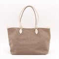 Prada Logo Jacquard Leather Tote Shoulder
