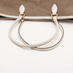 Prada Logo Jacquard Leather Tote Shoulder — view 5