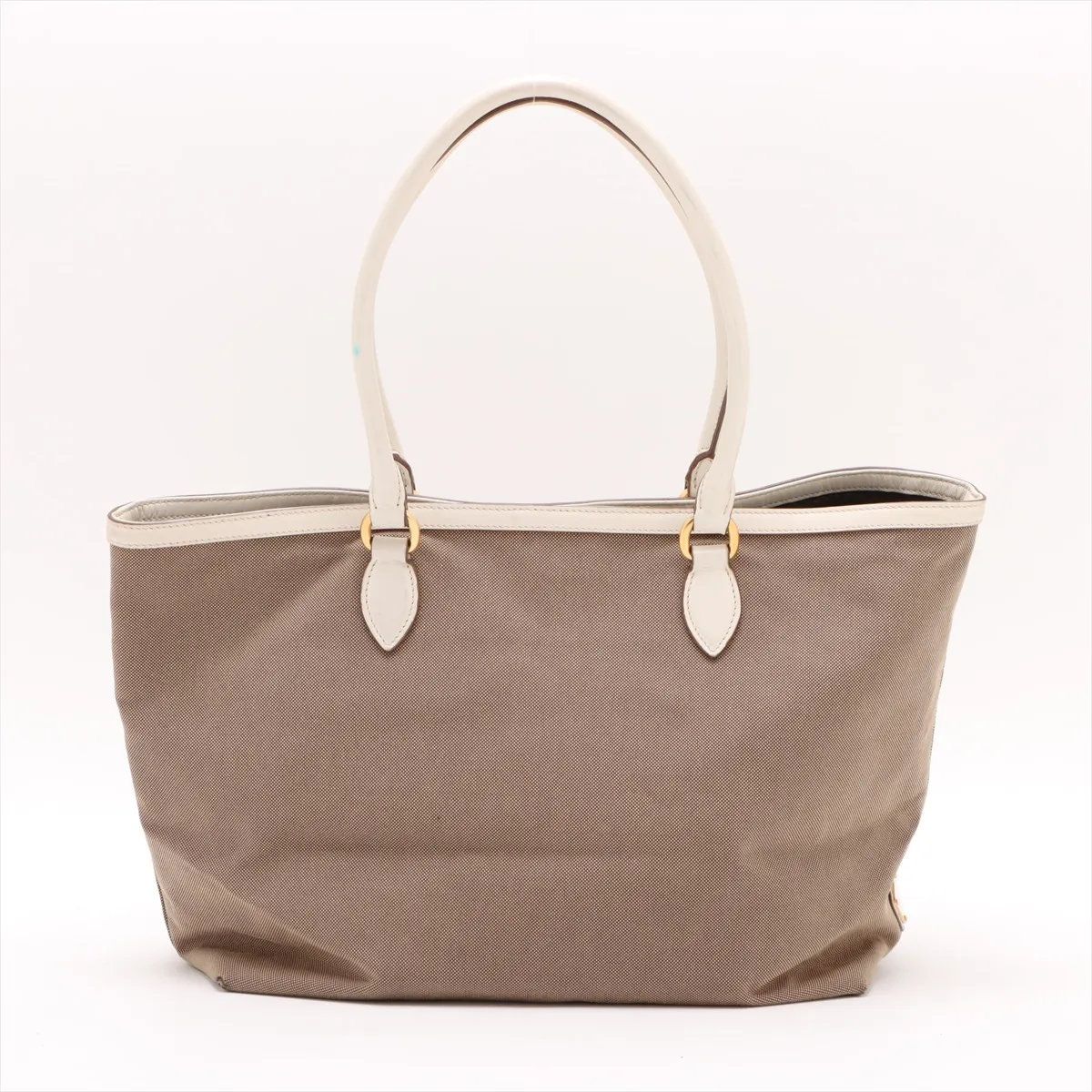 Prada Logo Jacquard Leather Tote Shoulder — view 2