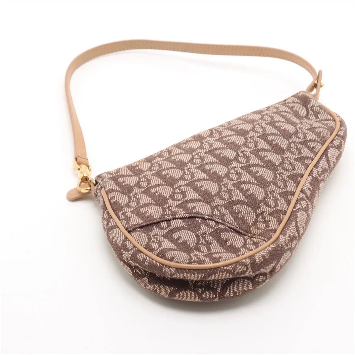 Dior Trotter Saddle Leather Handbag Beige — view 4