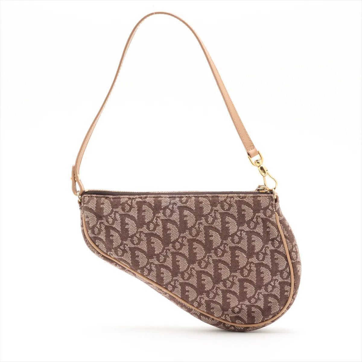 Dior Trotter Saddle Leather Handbag Beige — view 2