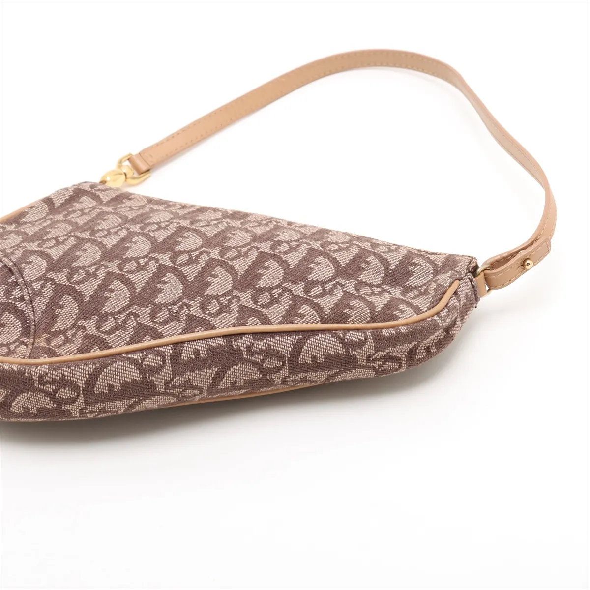 Dior Trotter Saddle Leather Handbag Beige — view 3