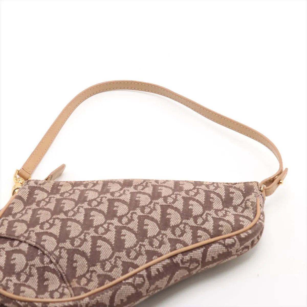 Dior Trotter Saddle Leather Handbag Beige — view 6