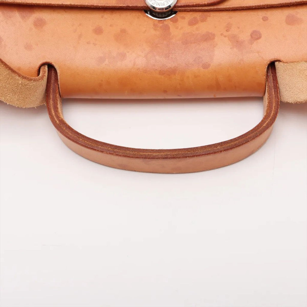 Hermes Herbag GM Toile Ash Leather 2-Way Shoulder Bag Tote Replacement — view 6