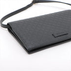 Gucci Micro Guccissima Leather Shoulder Bag Crossbody Wallet Black — view 4