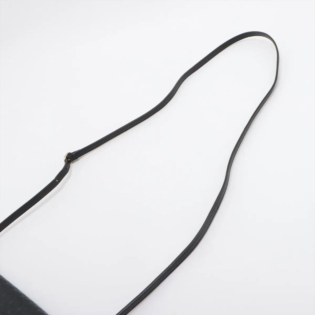 Gucci Micro Guccissima Leather Shoulder Bag Crossbody Wallet Black — view 5