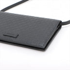 Gucci Micro Guccissima Leather Shoulder Bag Crossbody Wallet Black — view 3