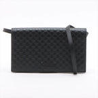 Gucci Micro Guccissima Leather Shoulder Bag Crossbody Wallet Black