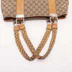 Gucci GG Canvas Bamboo Leather Tote Shoulder Hand — view 5