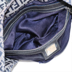 Fendi Zucchino Mamma Bucket Leather Shoulder Bag Hand Navy — view 8