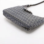 Fendi Zucchino Mamma Bucket Leather Shoulder Bag Hand Navy — view 3