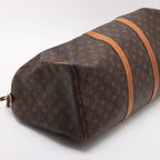 Louis Vuitton Monogram Keepall 50 Leather Boston Bag Tote Carry — view 4