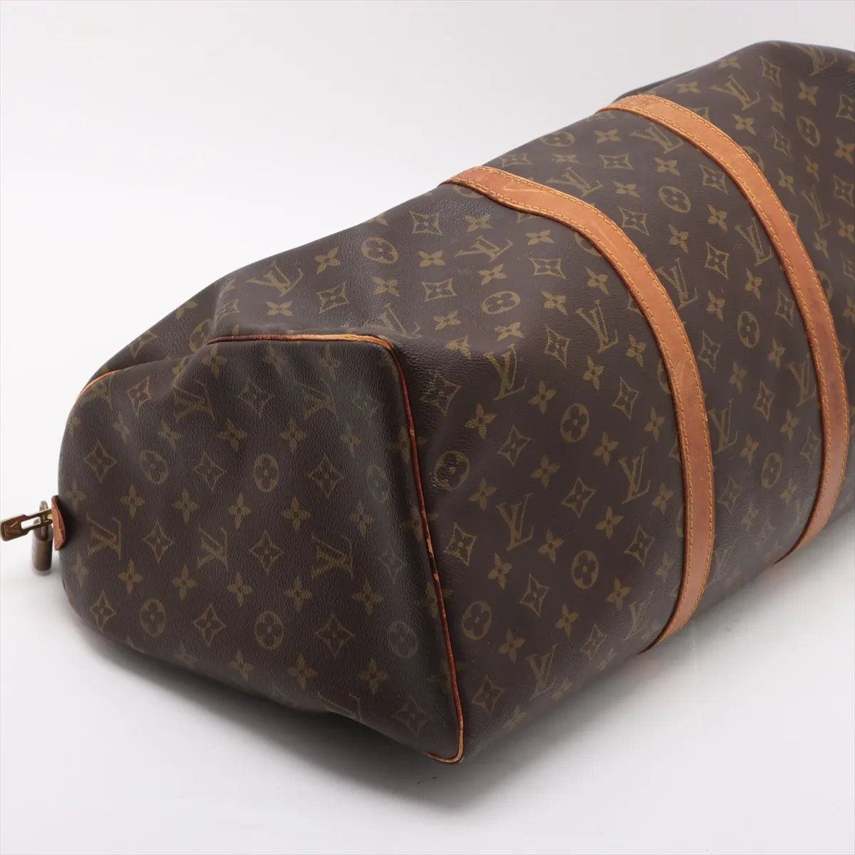 Louis Vuitton Monogram Keepall 50 Leather Boston Bag Tote Carry — view 4