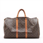 Louis Vuitton Monogram Keepall 50 Leather Boston Bag Tote Carry