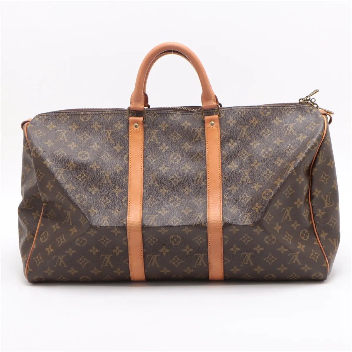 Louis Vuitton Monogram Keepall 50 Leather Boston Bag Tote Carry — view 2