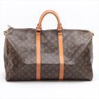 Louis Vuitton Monogram Keepall 50 Leather Boston Bag Tote Carry