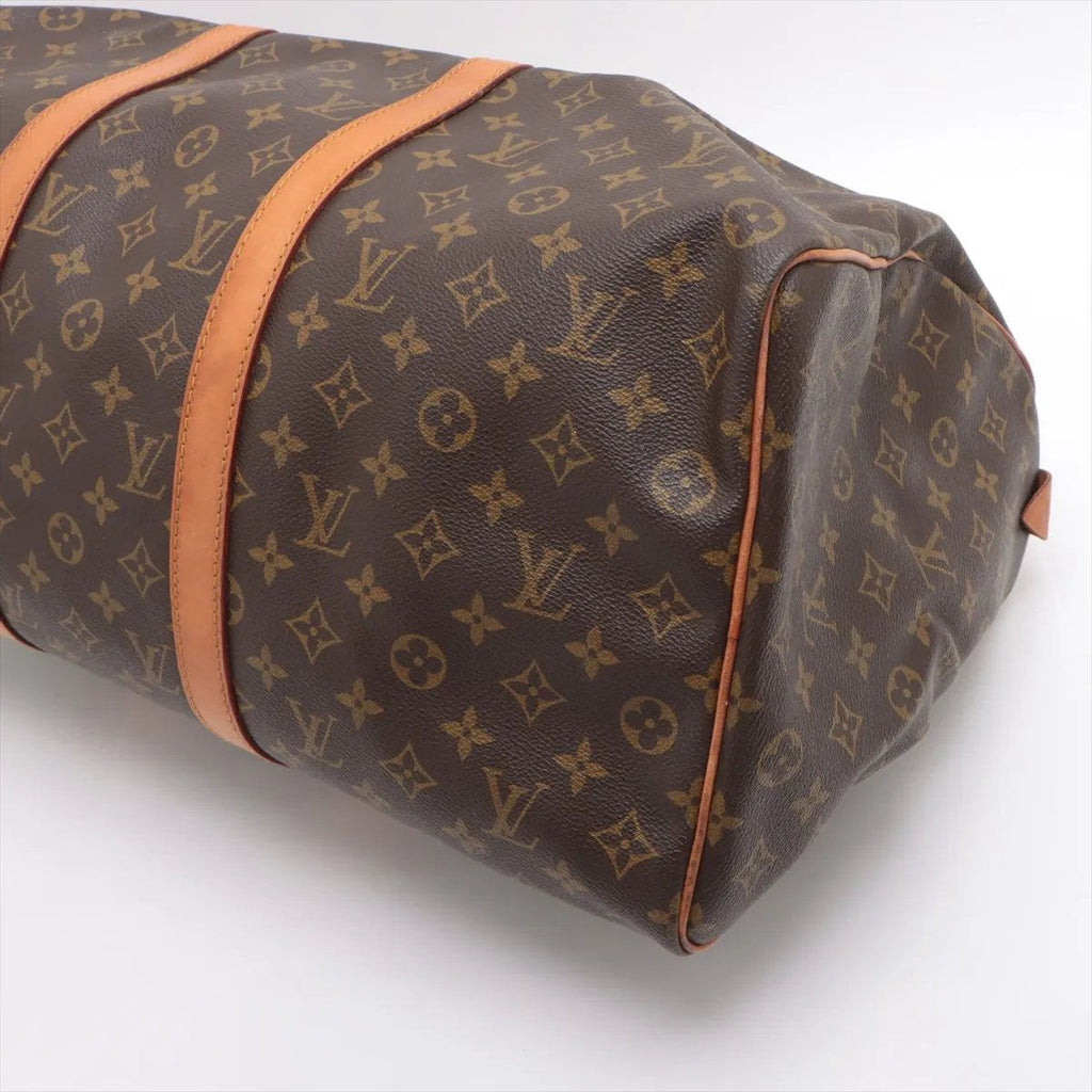 Louis Vuitton Monogram Keepall 50 Leather Boston Bag Tote Carry — view 3