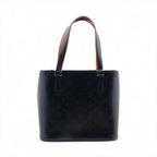 Louis Vuitton Monogram Matt Stockton Blue Leather Tote Shoulder Hand