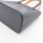 Louis Vuitton Monogram Matt Stockton Blue Leather Tote Shoulder Hand — view 3