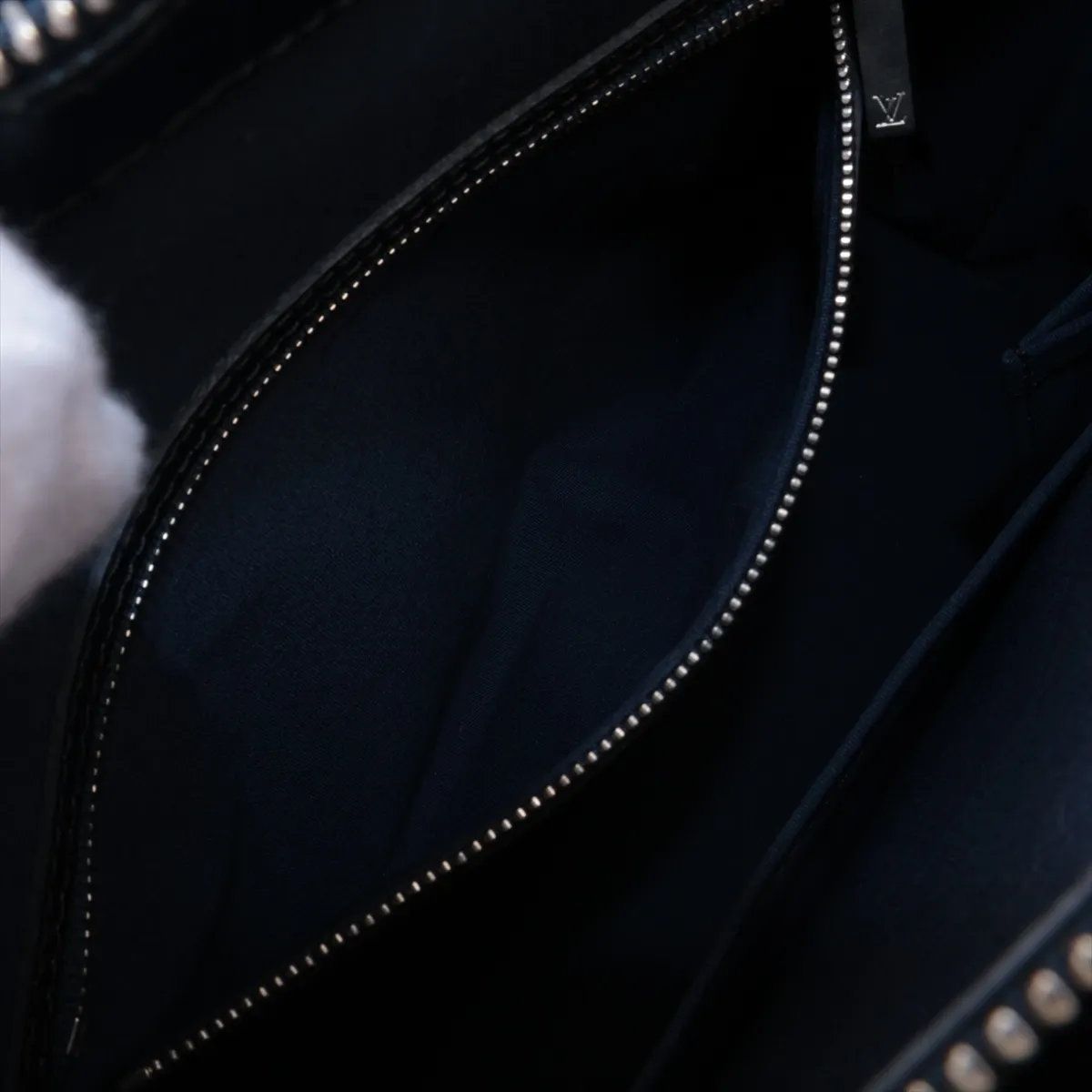 Louis Vuitton Monogram Matt Stockton Blue Leather Tote Shoulder Hand — view 8