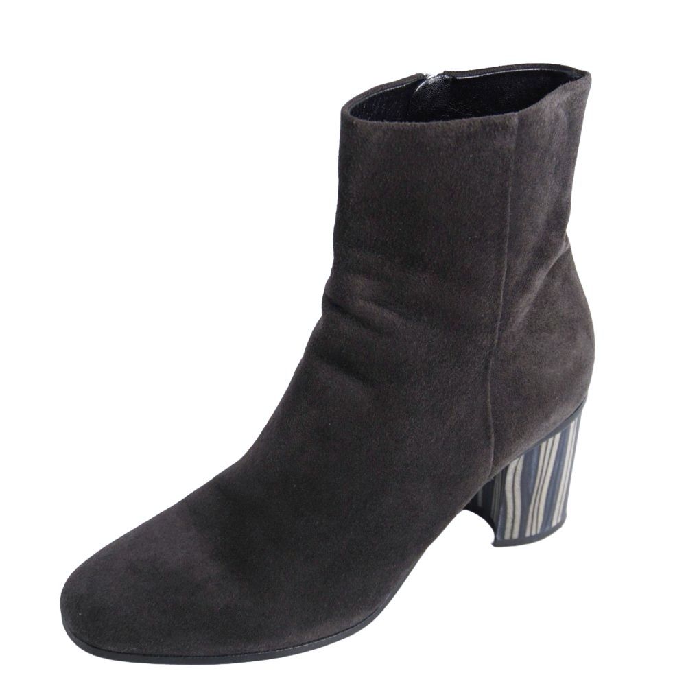 Hermes Boots Short Suede Leather Heels