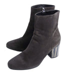 Hermes Boots Short Suede Leather Heels — view 2