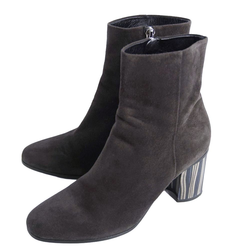 Hermes Boots Short Suede Leather Heels — view 2
