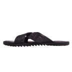 Fendi Sandals FF Logo Zucchini Slide Leather — view 7