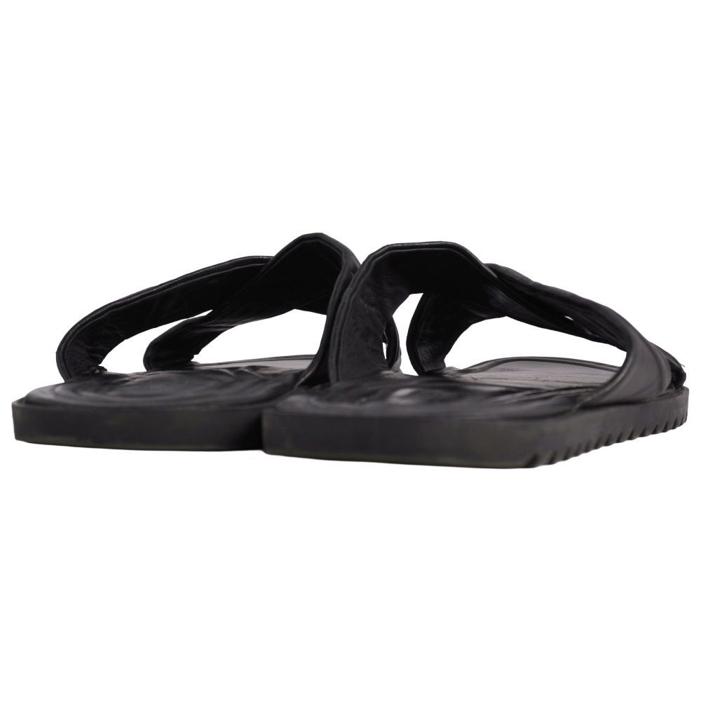 Fendi Sandals FF Logo Zucchini Slide Leather — view 5
